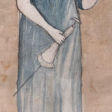 Wonderfully Naive Early 19th C. Portrait of Young Woman on Silk, Framed