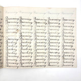 Written with a Strong Hand, 19th Century Penmanship Notebook with Many Good Combinations
