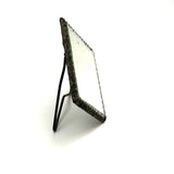 Early 20th Century Diamond Shaped, Scalloped Edge, Easel Back Standing/Hanging Mirror