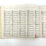 Written with a Strong Hand, 19th Century Penmanship Notebook with Many Good Combinations