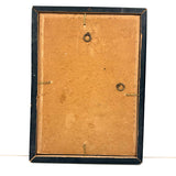 Box with Key and Handsome Hen, Sweet c. 1940s Snapshot, Framed As Found