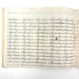 Written with a Strong Hand, 19th Century Penmanship Notebook with Many Good Combinations