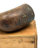 Very Tender, Very Old Tin Lined Wooden Pipe Bowl with Beautiful Face