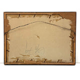 Two Women, Sensitive Pair of Pencil Signed Etchings, Early 20th Century, Framed as Found