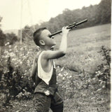 Gazing Through the Barrel of a Rifle, Iconic Feeling c. 1950s Snapshot