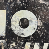 NO SMOKING, Perfectly Patinated Stencil Painted Sign on Thin Tin