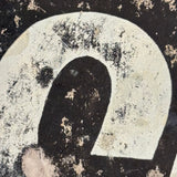 NO SMOKING, Perfectly Patinated Stencil Painted Sign on Thin Tin