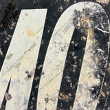 NO SMOKING, Perfectly Patinated Stencil Painted Sign on Thin Tin