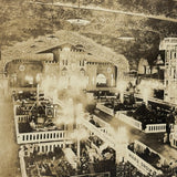 ELECTRIC SHOW, Pair of Antique Real Photo Postcards of Early Electricity Expo, C.O.Tucker, Boston Phototgrapher