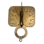 Lovely 19th C. Brass Pocket Sun Dial (Perfect Pendant)