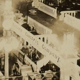 ELECTRIC SHOW, Pair of Antique Real Photo Postcards of Early Electricity Expo, C.O.Tucker, Boston Phototgrapher