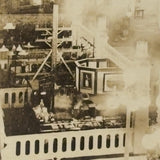 ELECTRIC SHOW, Pair of Antique Real Photo Postcards of Early Electricity Expo, C.O.Tucker, Boston Phototgrapher