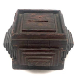 Satisfying, Sculptural Old Tramp Art Coin Bank