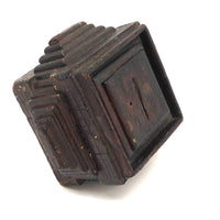 Satisfying, Sculptural Old Tramp Art Coin Bank