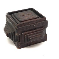 Satisfying, Sculptural Old Tramp Art Coin Bank