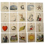 Set of 21 Early Fortune Telling Cards with Great Graphics (+ One Extra)