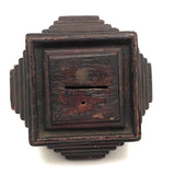 Satisfying, Sculptural Old Tramp Art Coin Bank