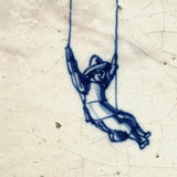 Untethered Swinging Child, c. Late 17th/Early 18th Century Blue and White Delft Tile