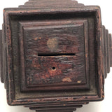 Satisfying, Sculptural Old Tramp Art Coin Bank