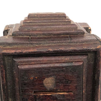 Satisfying, Sculptural Old Tramp Art Coin Bank