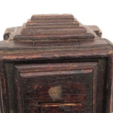 Satisfying, Sculptural Old Tramp Art Coin Bank
