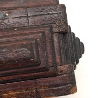 Satisfying, Sculptural Old Tramp Art Coin Bank