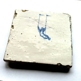 Untethered Swinging Child, c. Late 17th/Early 18th Century Blue and White Delft Tile