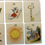 Set of 21 Early Fortune Telling Cards with Great Graphics (+ One Extra)