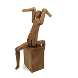 Long Limbed, Very Flexible Old Folk Art Jig Figure with Marvelous Face and Ears
