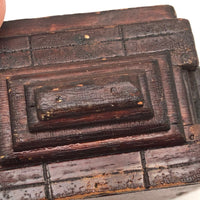 Satisfying, Sculptural Old Tramp Art Coin Bank