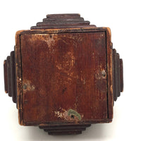 Satisfying, Sculptural Old Tramp Art Coin Bank