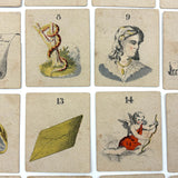 Set of 21 Early Fortune Telling Cards with Great Graphics (+ One Extra)
