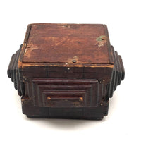 Satisfying, Sculptural Old Tramp Art Coin Bank