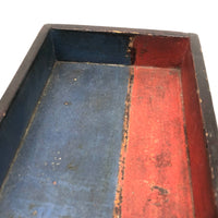 SOLD Henrietta Work's Very Wonderful Work! Mid 19th C. Box with Painted Interior Lid and Drawer