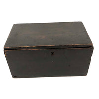 SOLD Henrietta Work's Very Wonderful Work! Mid 19th C. Box with Painted Interior Lid and Drawer