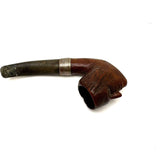 Wonderfully Carved Antique Figural Pipe Bowl: Man with Prominent Nose and Lots of Hair
