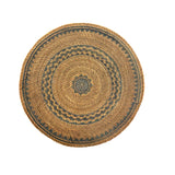 Extremely Fine 1870s-80s Macah Nootka Bear Grass and Cedar Bark Basket with Indigo Design (Some Damage)