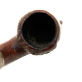 Wonderfully Carved Antique Figural Pipe Bowl: Man with Prominent Nose and Lots of Hair