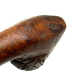 Wonderfully Carved Antique Figural Pipe Bowl: Man with Prominent Nose and Lots of Hair