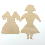 Antique Handmade Paper Doll with Bird-like Face and Simple Dress
