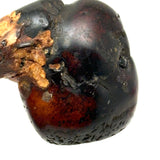 Very Intense,Very Smoked Antique Meerschaum Pipe Bowl with Black Glass Eyes and Evocative Repairs