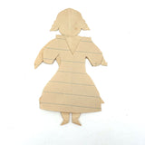 Antique Handmade Paper Doll with Bird-like Face and Simple Dress