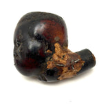 Very Intense,Very Smoked Antique Meerschaum Pipe Bowl with Black Glass Eyes and Evocative Repairs