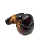 Very Intense,Very Smoked Antique Meerschaum Pipe Bowl with Black Glass Eyes and Evocative Repairs