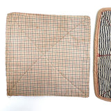 Line, Color, Pattern: Stack of Three Old Handmade Quilted Pot Holders, Found Together