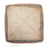 Line, Color, Pattern: Stack of Three Old Handmade Quilted Pot Holders, Found Together