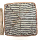 Line, Color, Pattern: Stack of Three Old Handmade Quilted Pot Holders, Found Together