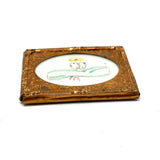 A Token of Love, Mid 19th Century Hand-colored Sentiment Card in Gold Foil Wrap