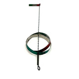 Another Charming Old Wire Spinning Toy, Interlocking Rings in Red and Green
