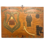Glen Rock Hose & Ladder Company, PA, Charming Relief Carved Folk Art Plaque